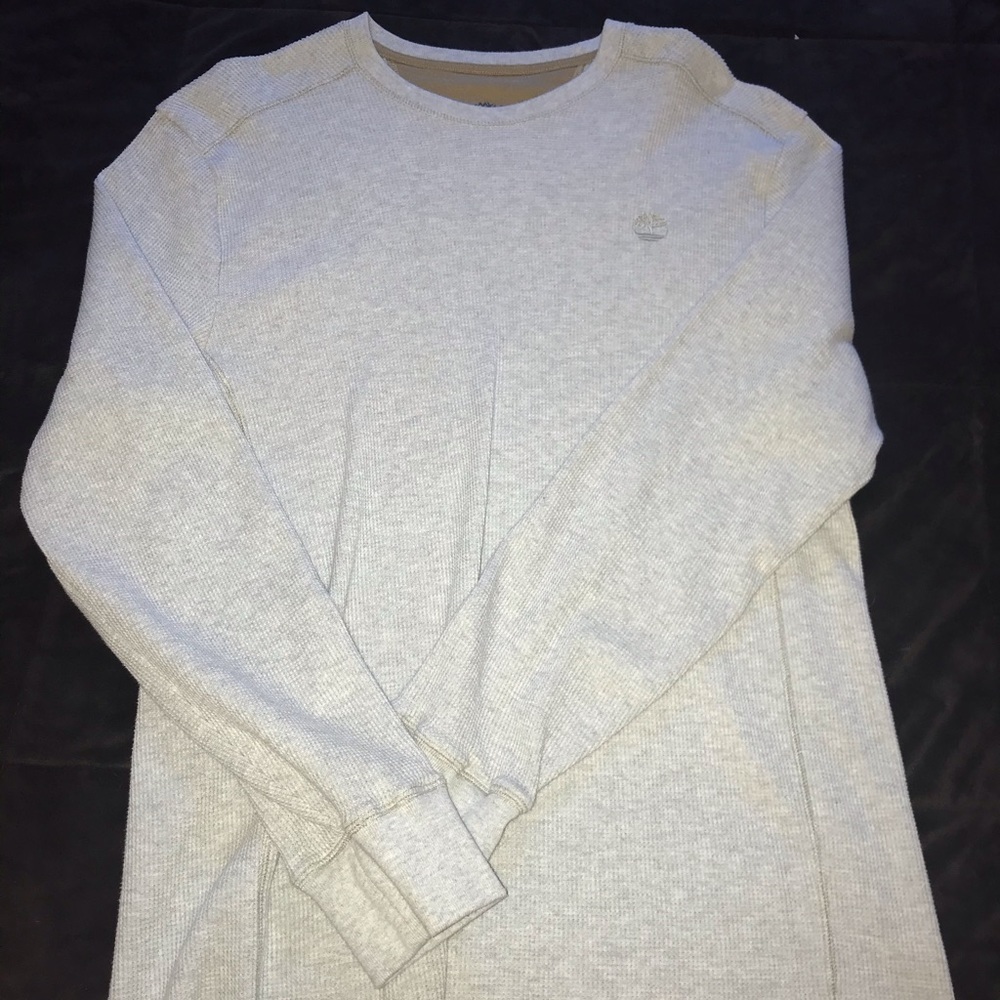 Timberland Light Gray Long Sleeve shirt.